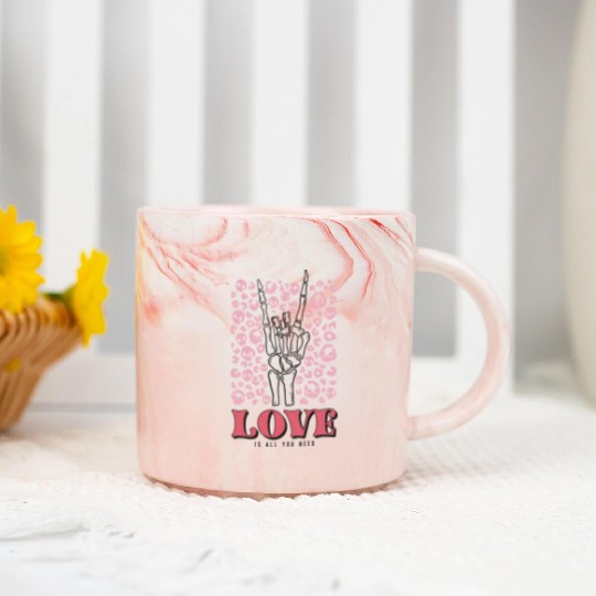 Valentines Day, Valentine Retro Marble Mugs