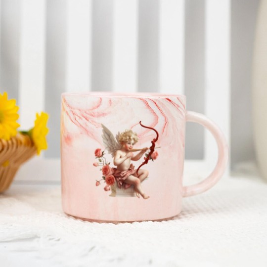 Valentines Cute, Valentine Retro Marble Mugs