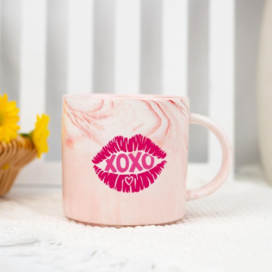 XOXO Valentine Sublimation Marble Mugs