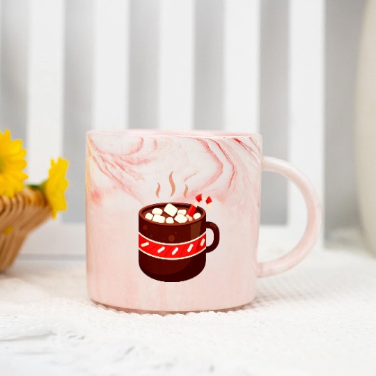 Cozy Hot Chocolate Mug Design Marble Mugs