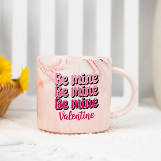Be Mine Valentine Sublimation Marble Mugs