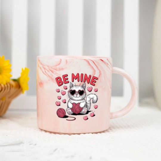 Be Mine Valentine Trendy Funny Vintage Marble Mugs