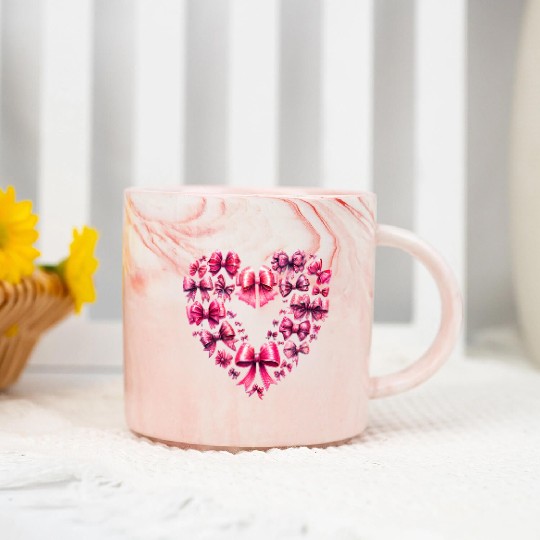 Valentines Day, Retro Valentine, Coquete Valentine Marble Mugs