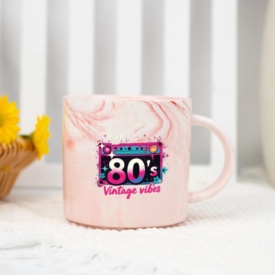Rock The 80's 80s Party Retro Look 80s Marble Mugs
