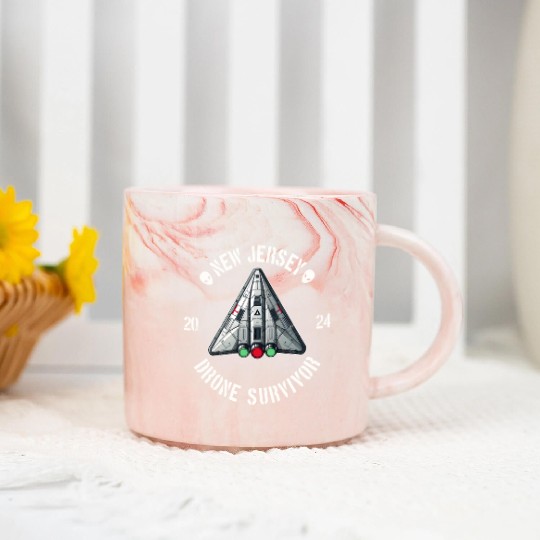 New Jersey Drone Survivor | NJ Drones Aliens UAPs Marble Mugs