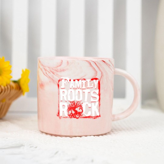 Genealogy Genealogist Family Roots Rocks Marble Mugs