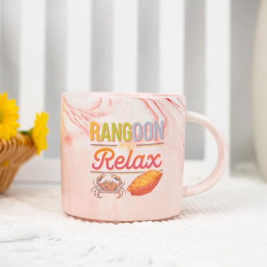 Crab Rangoon Lover American Chinese Sea Food Marble Mugs