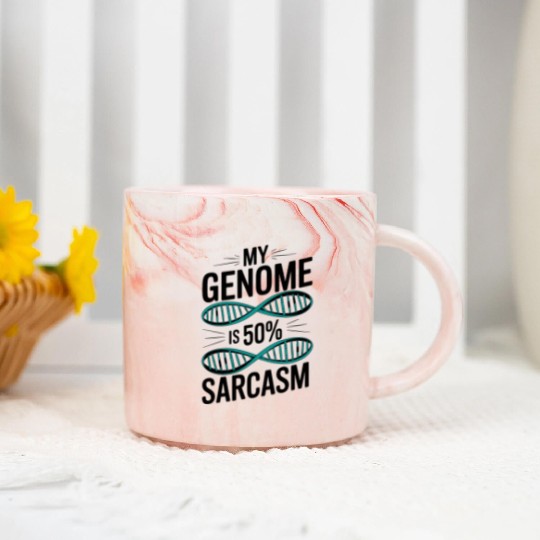 Sarcastic Genealogy DNA Test Genetics Biologist Marble Mugs