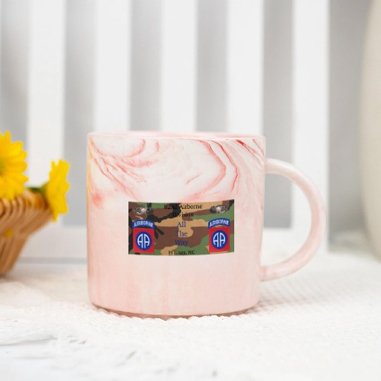 This 82nd Airborne All the Way gift for veterans Marble Mugs