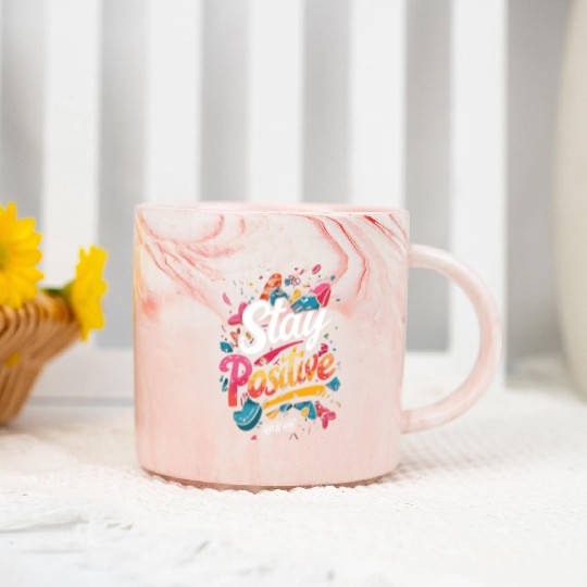 stay positive Marble Mugs
