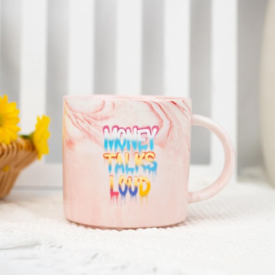 Money Talks Art Marble Mugs