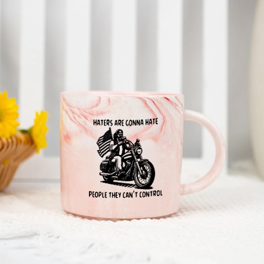 Haters Gonna Hate People They Can’t Control Marble Mugs
