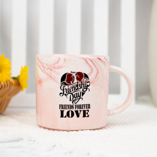 happy friendship day friends forever love Marble Mugs