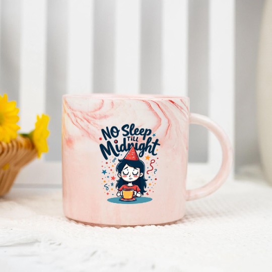 No Sleep Till Midnight Marble Mugs