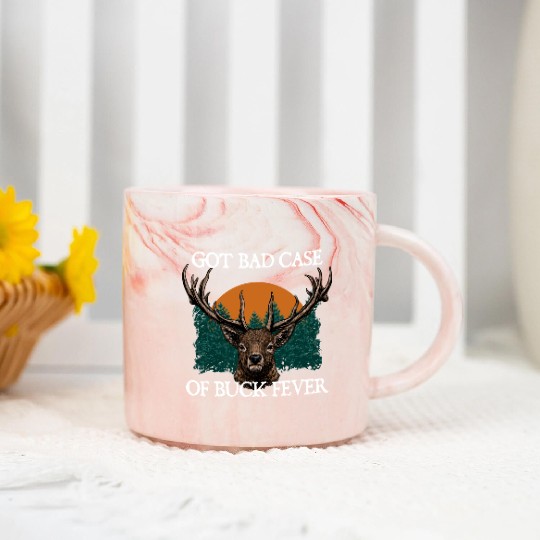 Bad Case of Buck Fever Hunting Deer Hunter Elk Marble Mugs