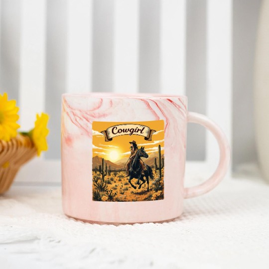 Cowgirl Marble Mugs | Embrace Your Western Spirit