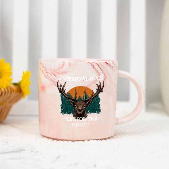 Waterfowl Duck Live for Hunt Cast Around Hunting Marble Mugs