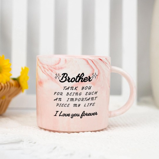 big heart to my brother Marble Mugs