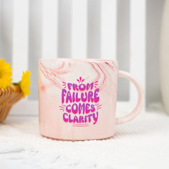 From Failure Comes Clarity – Embrace Growth Marble Mugs