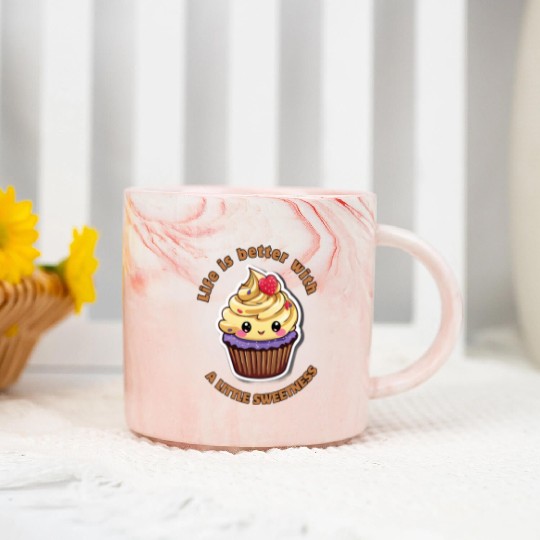 Life is better with a little sweetness Marble Mugs