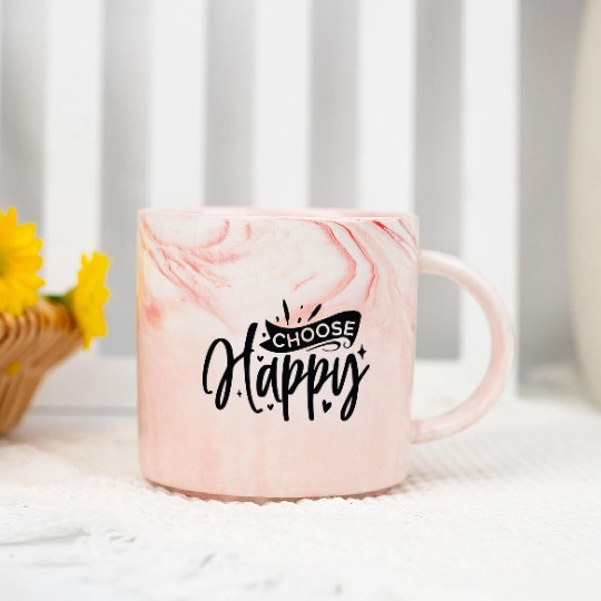 Choose happy Marble Mugs