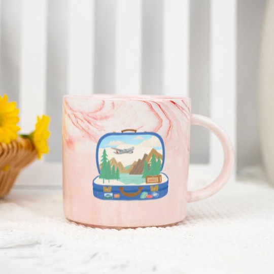 Wanderlust Spirit - Embrace the Journey Marble Mugs