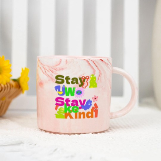 Stay Woke, Stay Kind – Inspirational Marble Mugs