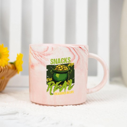 St Patricks Day Snacks Are the Real Treasures in Marble Mugs