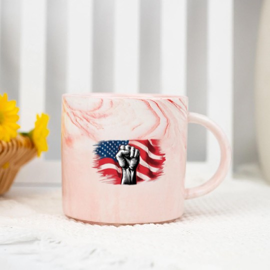 Martin Luther King Day Fight for the poeple Marble Mugs