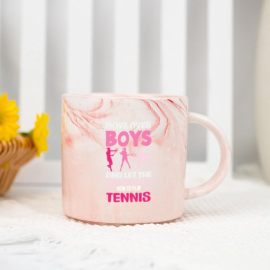 Move Over Boys Let The Lady Show Tennis Marble Mugs