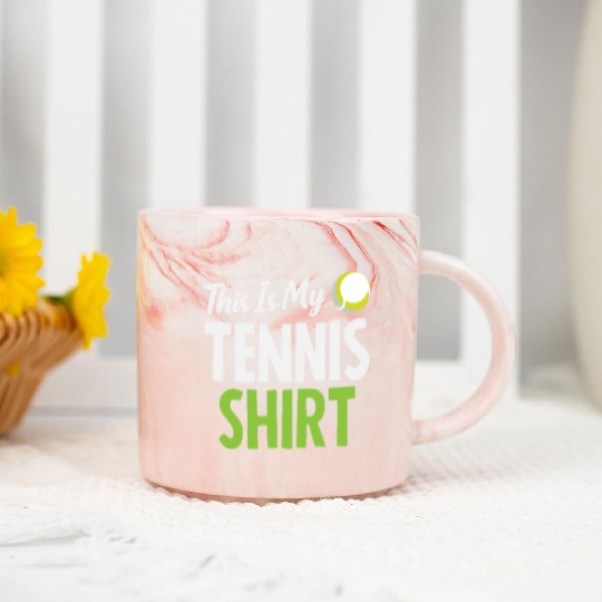This Is My Tennis Marble Mugs Statement