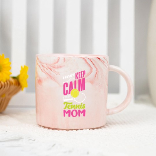 I Can't Keep Calm I'm A Tennis Mom Marble Mugs