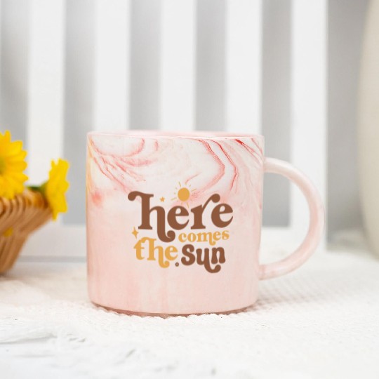 Here Comes The Sun Marble Mugs
