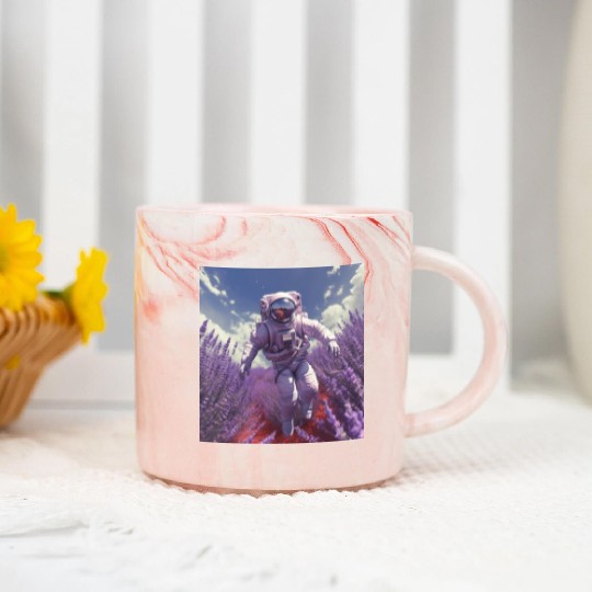 post nuclear lavender farmer Marble Mugs