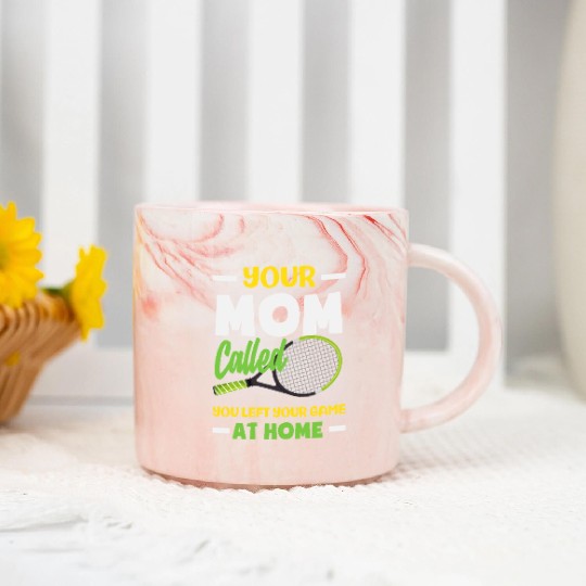 Your Mom Called Tennis Game At Home Marble Mugs
