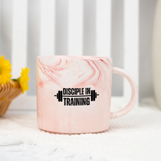 Disciple in training barbell Christian Marble Mugs