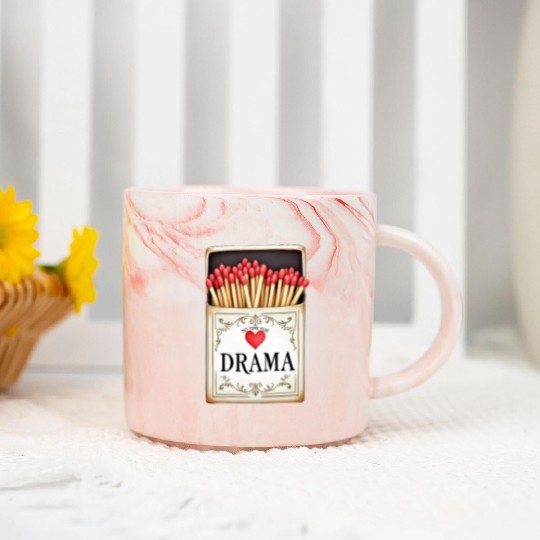 anti valentine no time for drama Marble Mugs