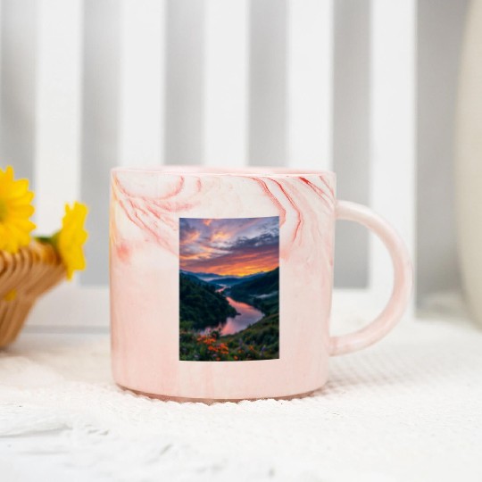 Twilight Riverbend Marble Mugs