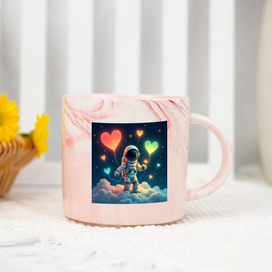 Astronauts are full of love Marble Mugs
