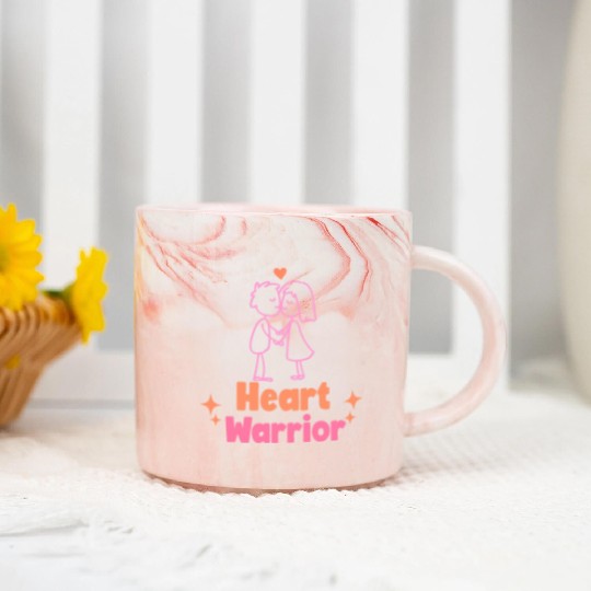 Heart warrior, valentine Marble Mugs