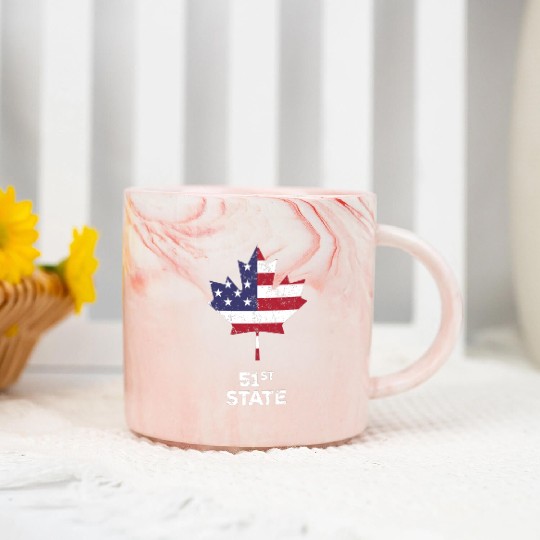 Canada 51st State United States Funny Trump Quote Marble Mugs