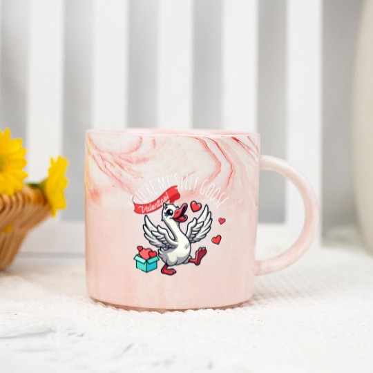 You’re My Silly Goose – Funny Valentine Design Marble Mugs