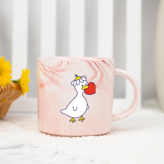 Silly Goose in Love Marble Mugs