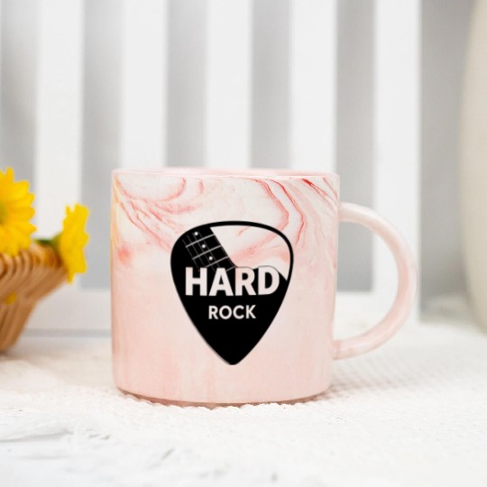Hard Rock Guitar Pick Marble Mugs