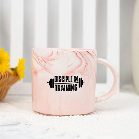 Disciple in training barbell Christian Marble Mugs