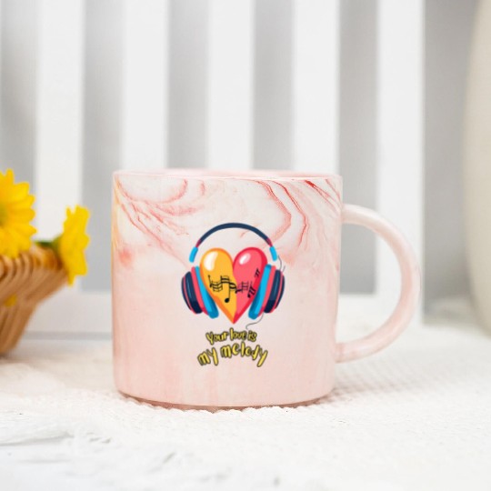 Your Love is My Melody Marble Mugs