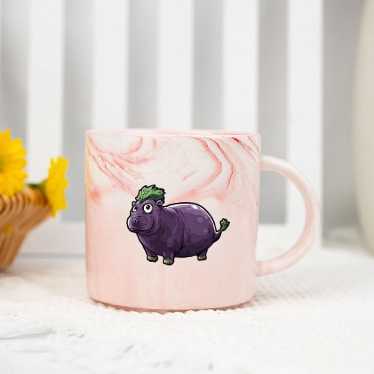Hip Eggplant Marble Mugs