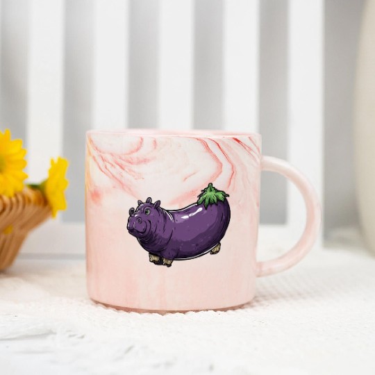 Hip Eggplant Marble Mugs