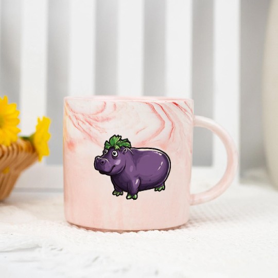 Hip Eggplant Marble Mugs