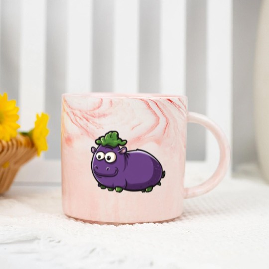 Hip Eggplant Marble Mugs